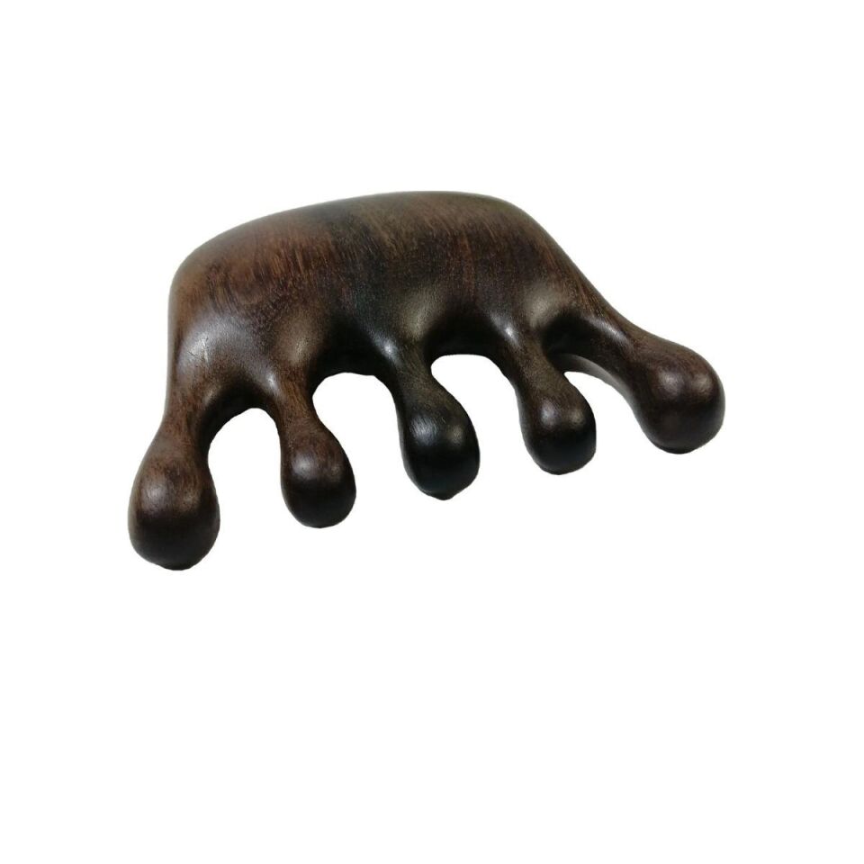 Ahşap Sandal Ağacı Gugu Masaj Yüz Masaj Gua Sha Saç Tarağı Model 12