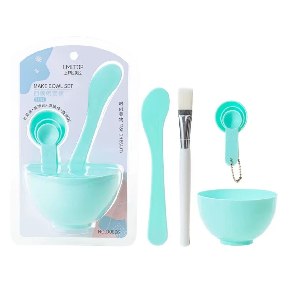 Yüz Maskesi Kendin Yap Karıştırma Aleti Seti Yeşil Renk