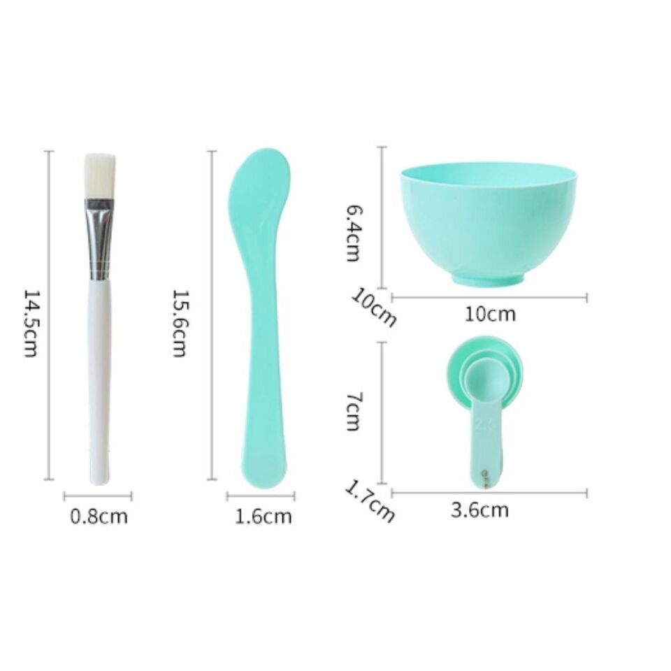 Yüz Maskesi Kendin Yap Karıştırma Aleti Seti Yeşil Renk