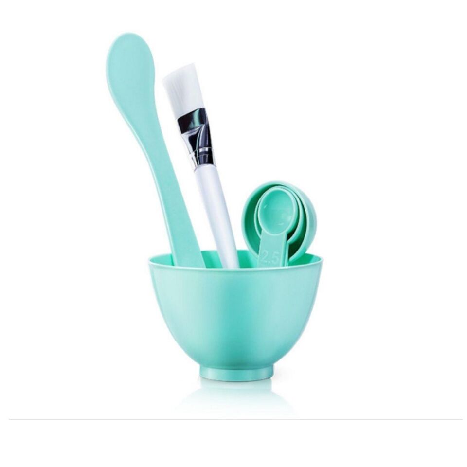 Yüz Maskesi Kendin Yap Karıştırma Aleti Seti Yeşil Renk