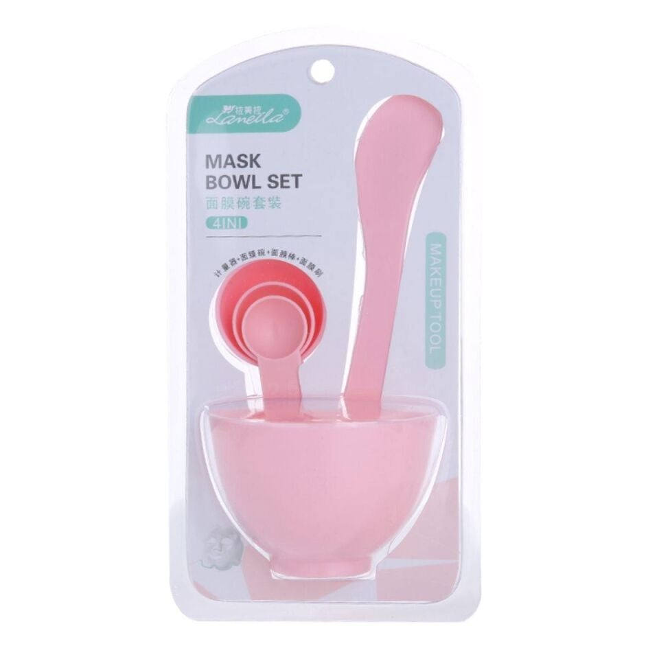 Yüz Maskesi Kendin Yap Karıştırma Aleti Seti Pembe Renk