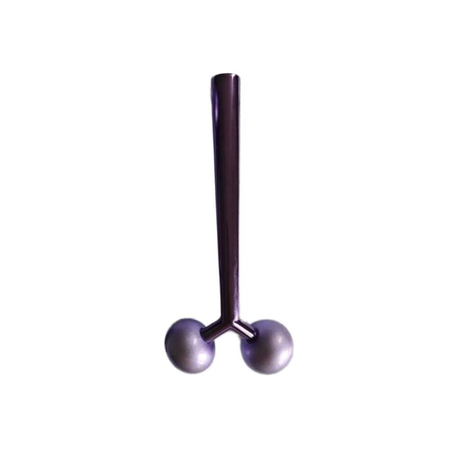 Metal Yüz Masaj Aleti Face Yoga Guasha 3D Roller Graston Aparatı Siyah Renk