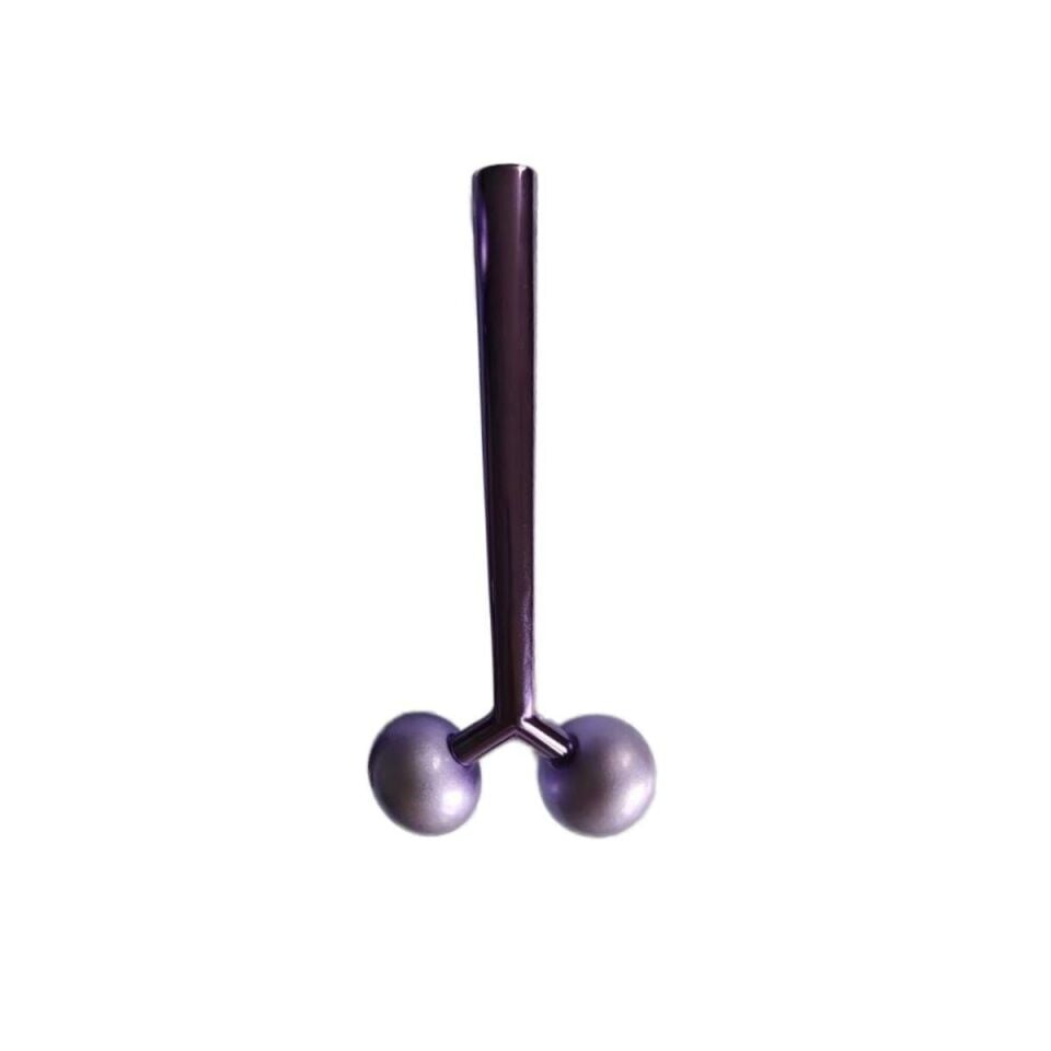 Metal Yüz Masaj Aleti Face Yoga Guasha 3D Roller Graston Aparatı Siyah Renk