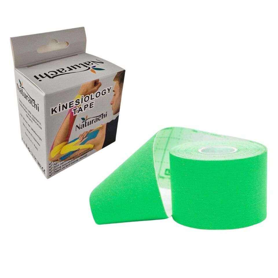 Kinezyobant Sporcu Bandı Kinesio Tape 5 Metre*5cm Yeşil Renk