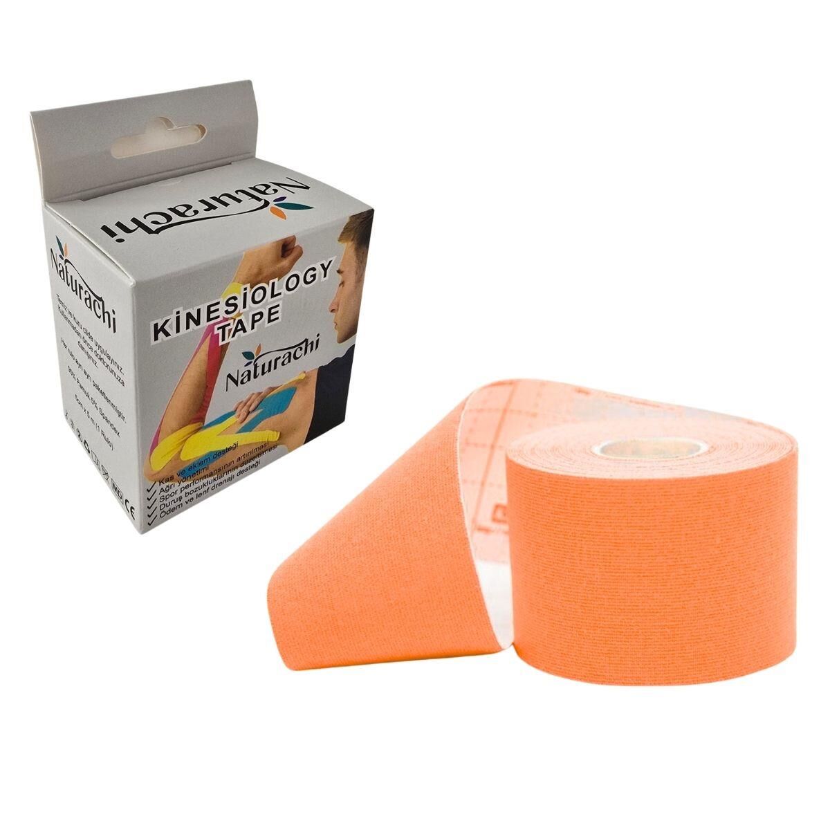 Kinezyobant Sporcu Bandı Kinesio Tape 5 Metre*5cm Turuncu Renk