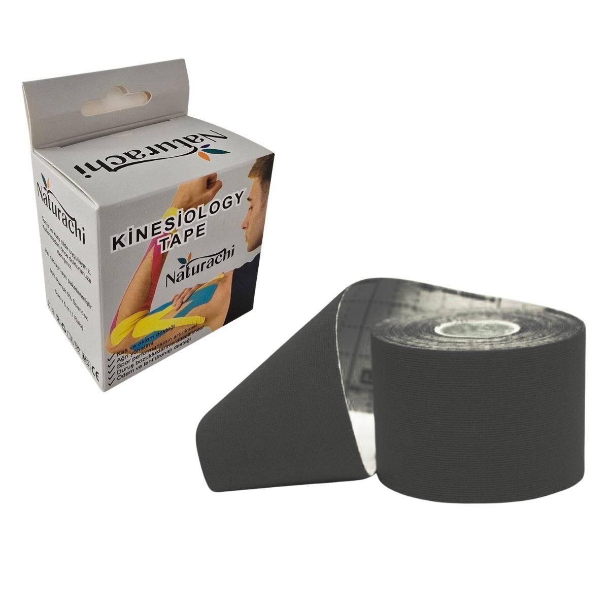 Kinezyobant Sporcu Bandı Kinesio Tape 5 Metre*5cm Siyah Renk