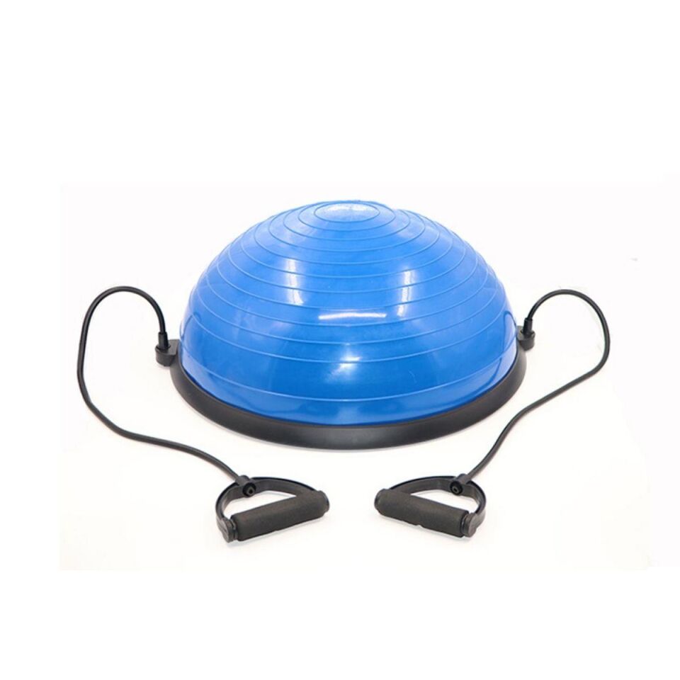 Bosu Ball Denge & Egzersiz Topu Mavi Renk Bosu Topu 58 cm