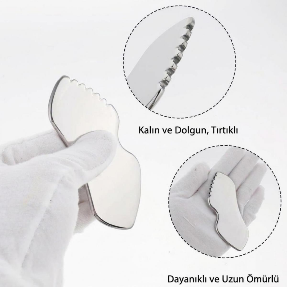 Metal Yüz Masaj Aleti Face Guasha Face Yoga Kelebek Graston Aparatı