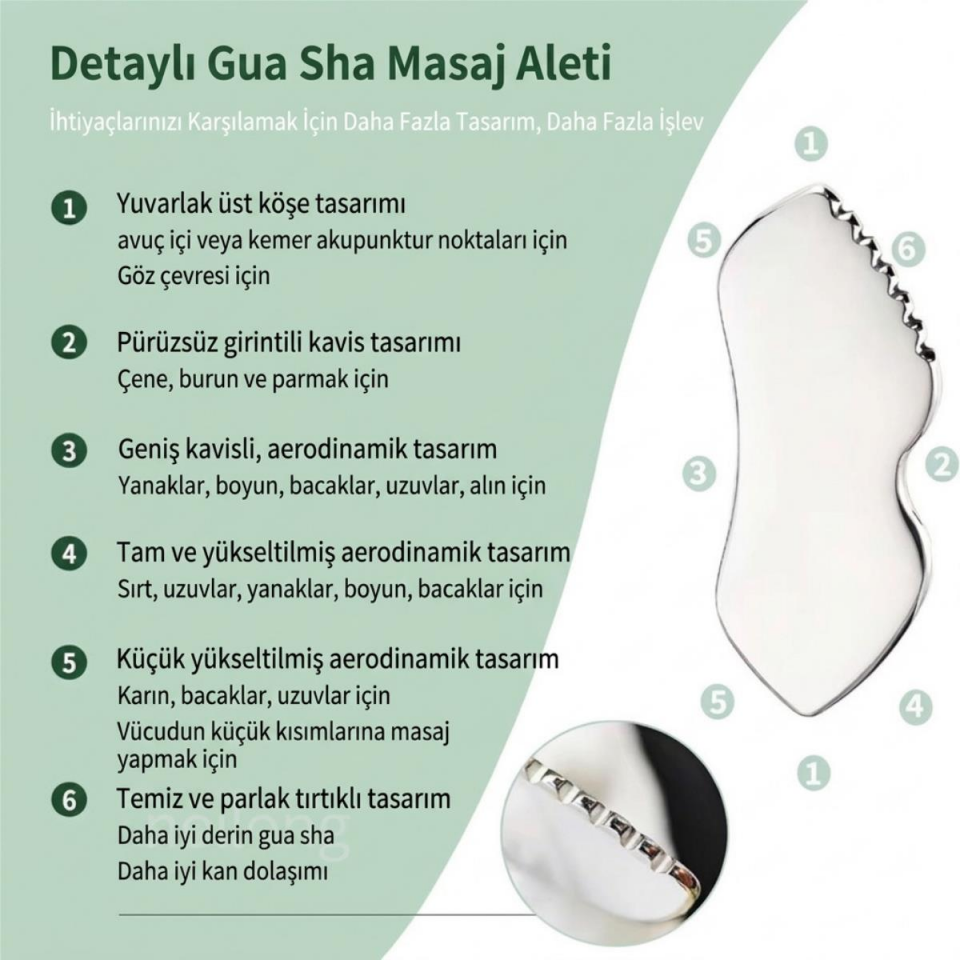 Metal Yüz Masaj Aleti Face Guasha Face Yoga Kelebek Graston Aparatı