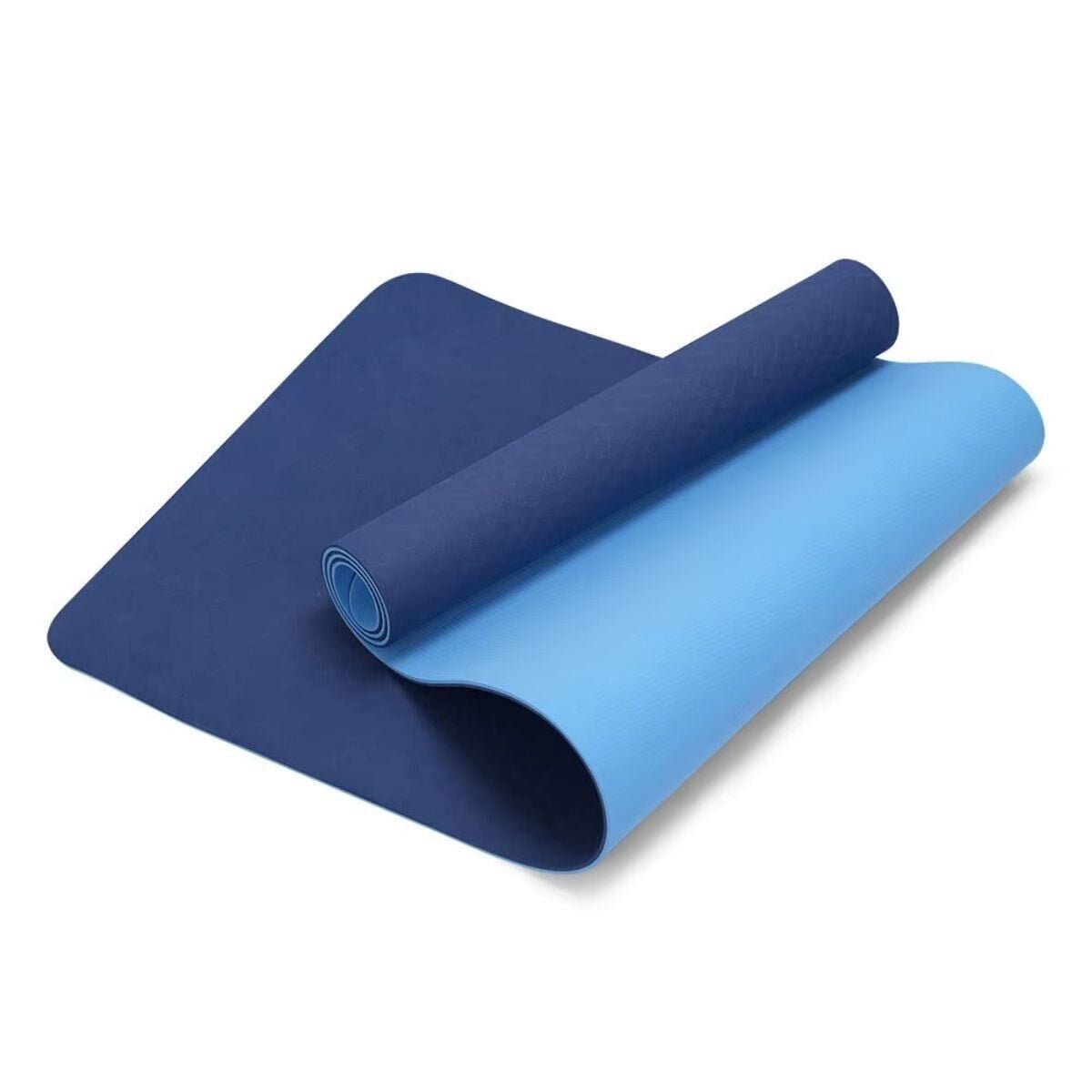 Çift Renk TPE Yoga Matı Pilates Minderi 6 mm Lacivert Renk