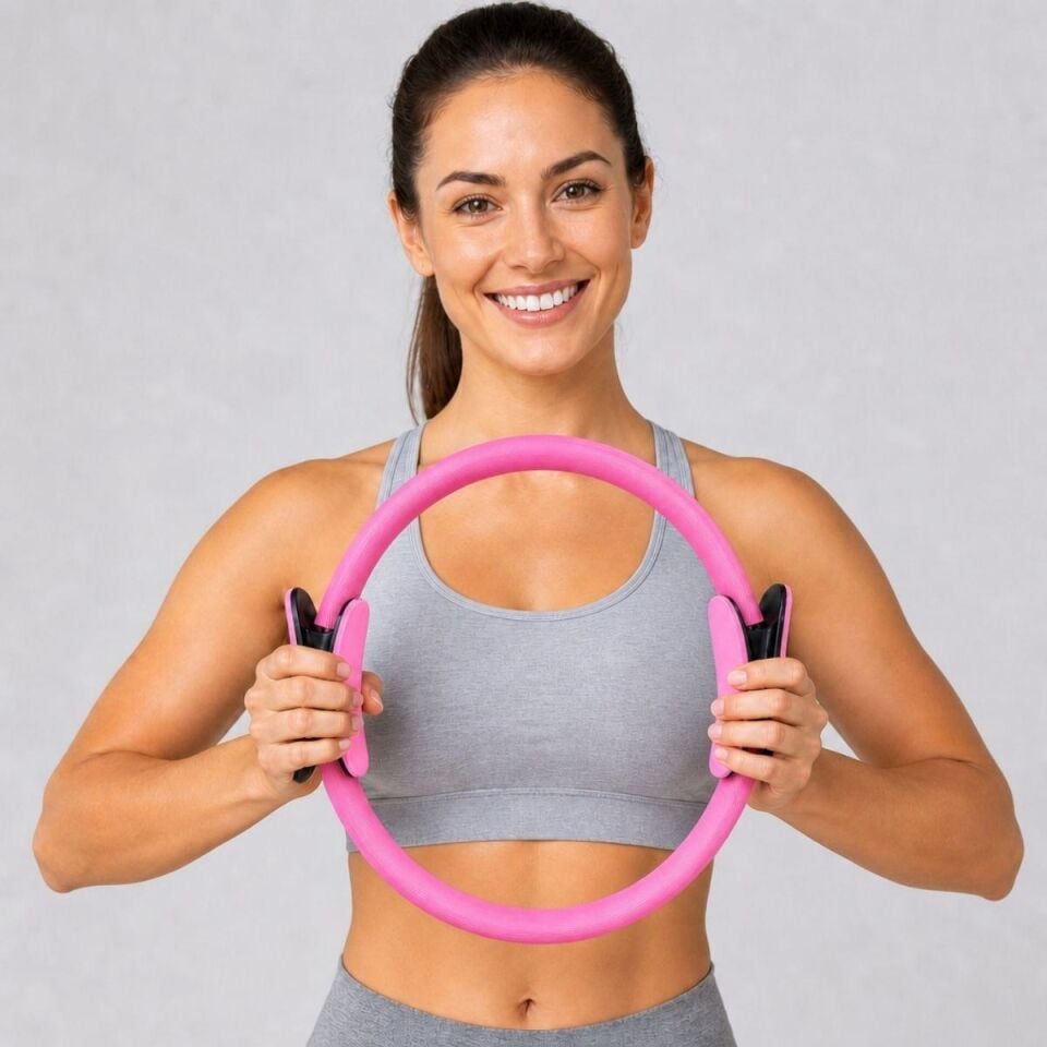 Pilates Yoga Çemberi Pembe Renk