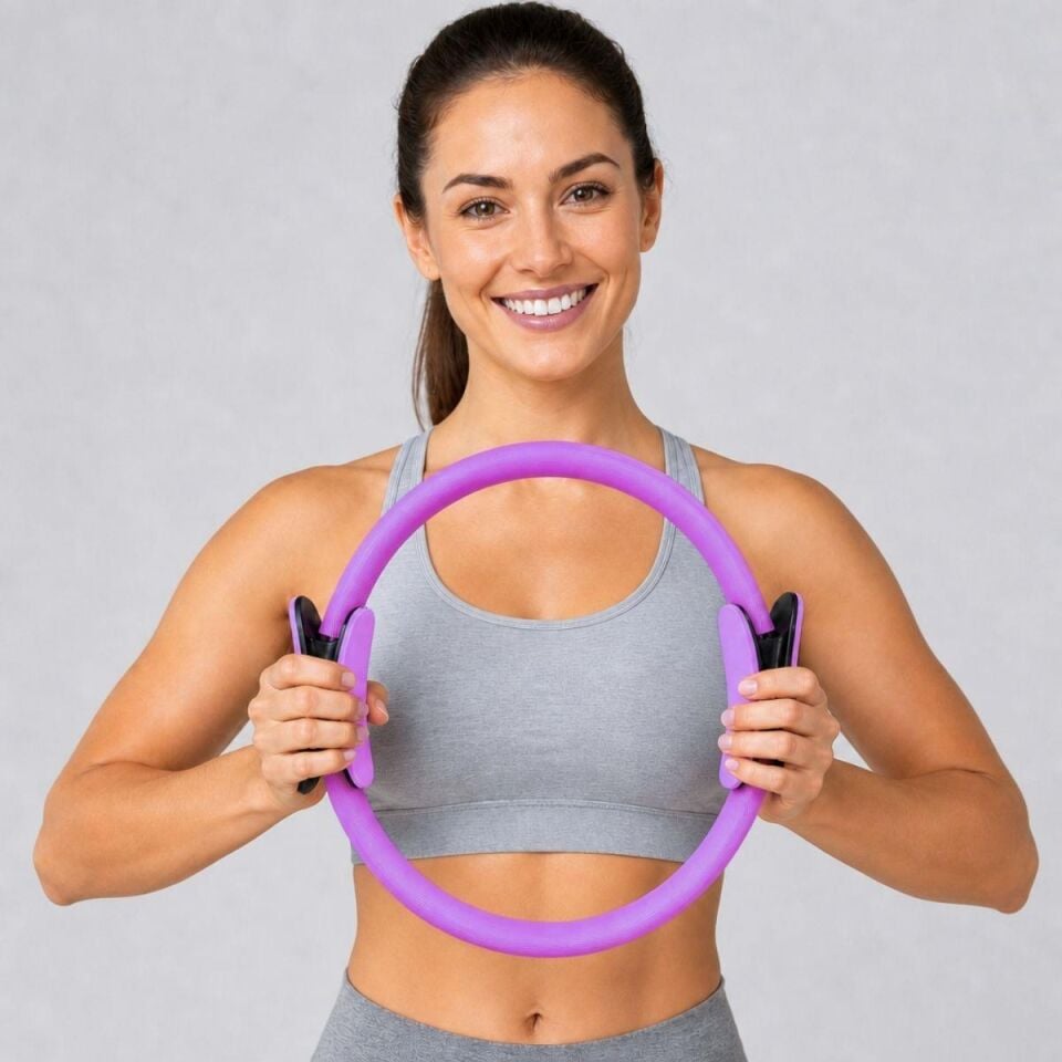Pilates Yoga Çemberi Mor Renk