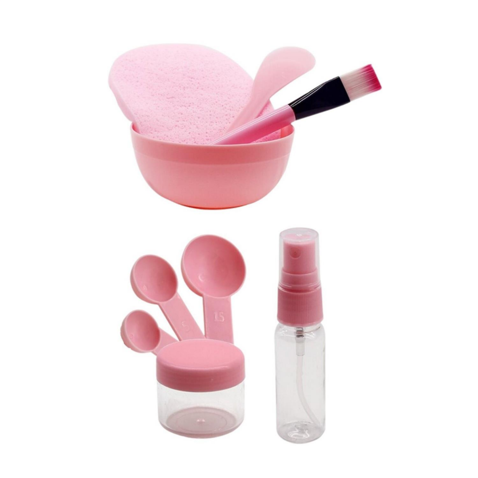 Kendin Yap Yüz Maskesi Karıştırma Aleti Seti Pembe Renk