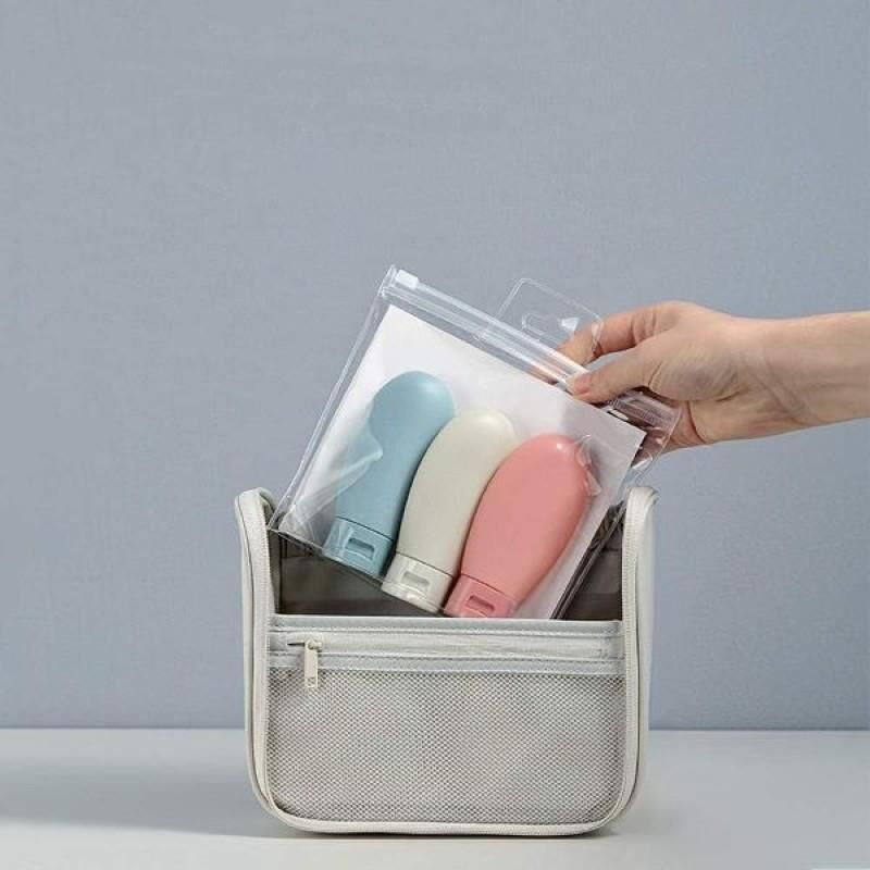 Seyahat Tipi Bakım Ürünleri Düzenleyici Krem Kutusu 3'lü Set