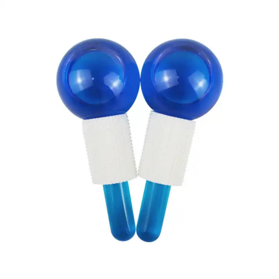 Yüz Buz Küresi ve Face Terapi Masaj İce Topu Mavi Renk