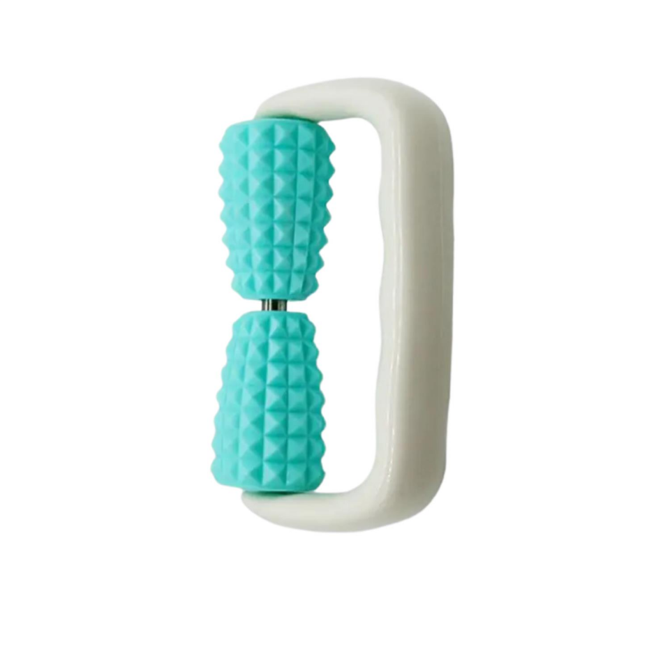 Tutma Kollu Selülit Masaj Rulosu 2 Topuzlu Roller Yeşil Renk