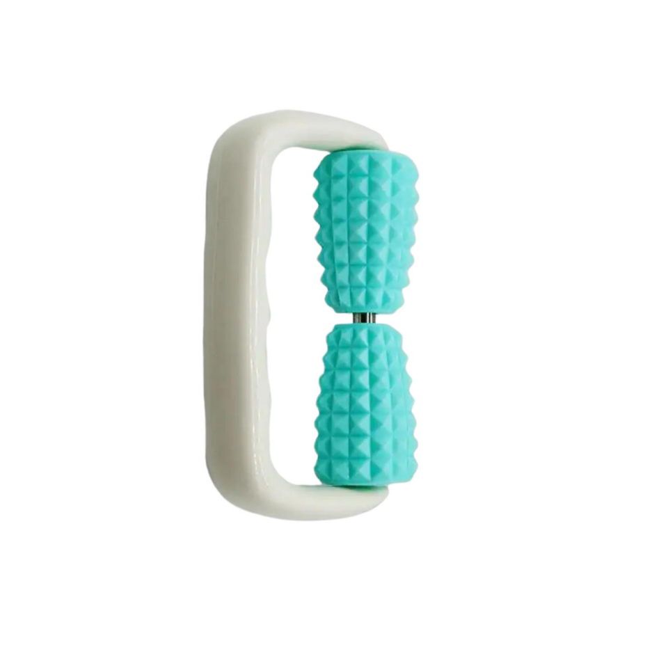 Tutma Kollu Selülit Masaj Rulosu 2 Topuzlu Roller Yeşil Renk